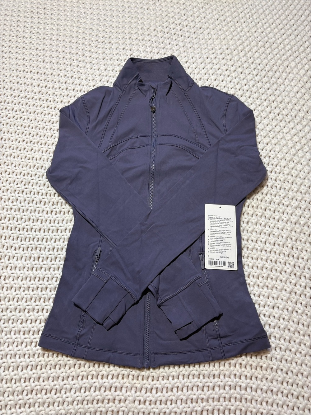 lululemon nightfall define jacket nulu size 8